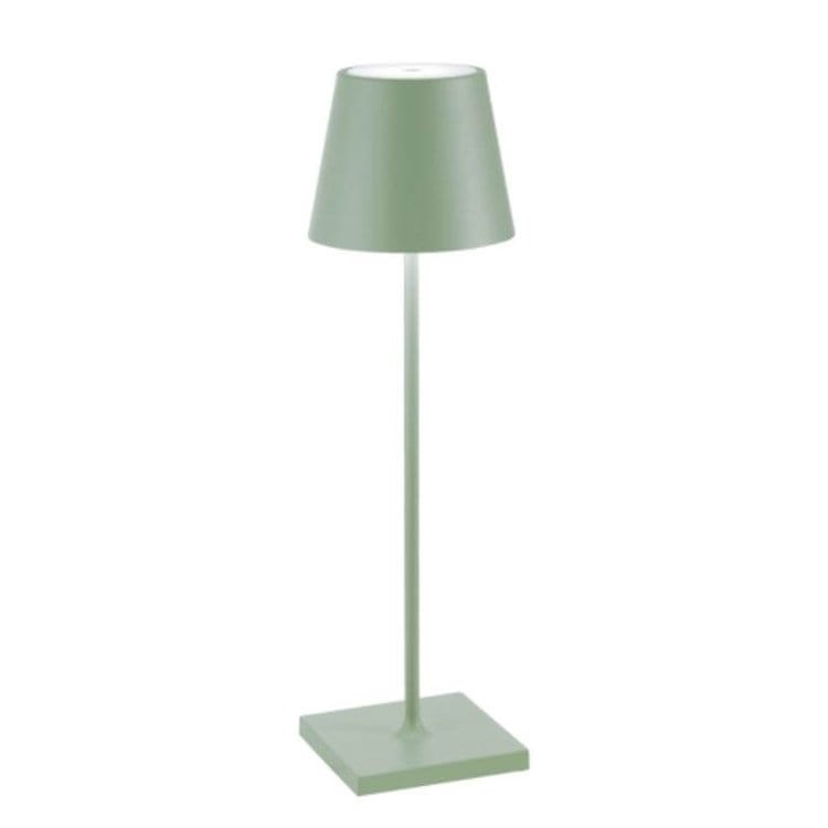 Minimalist waterproof LED table lamp white modern cylindrical design Alexa-compatible warm ambient lighting