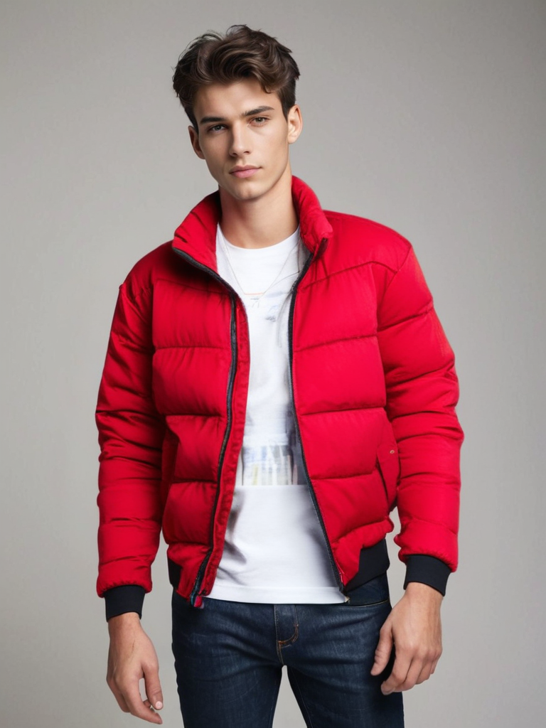 Carson men's navy blue lightweight down jacket with high-quality insulation, slim urban fit