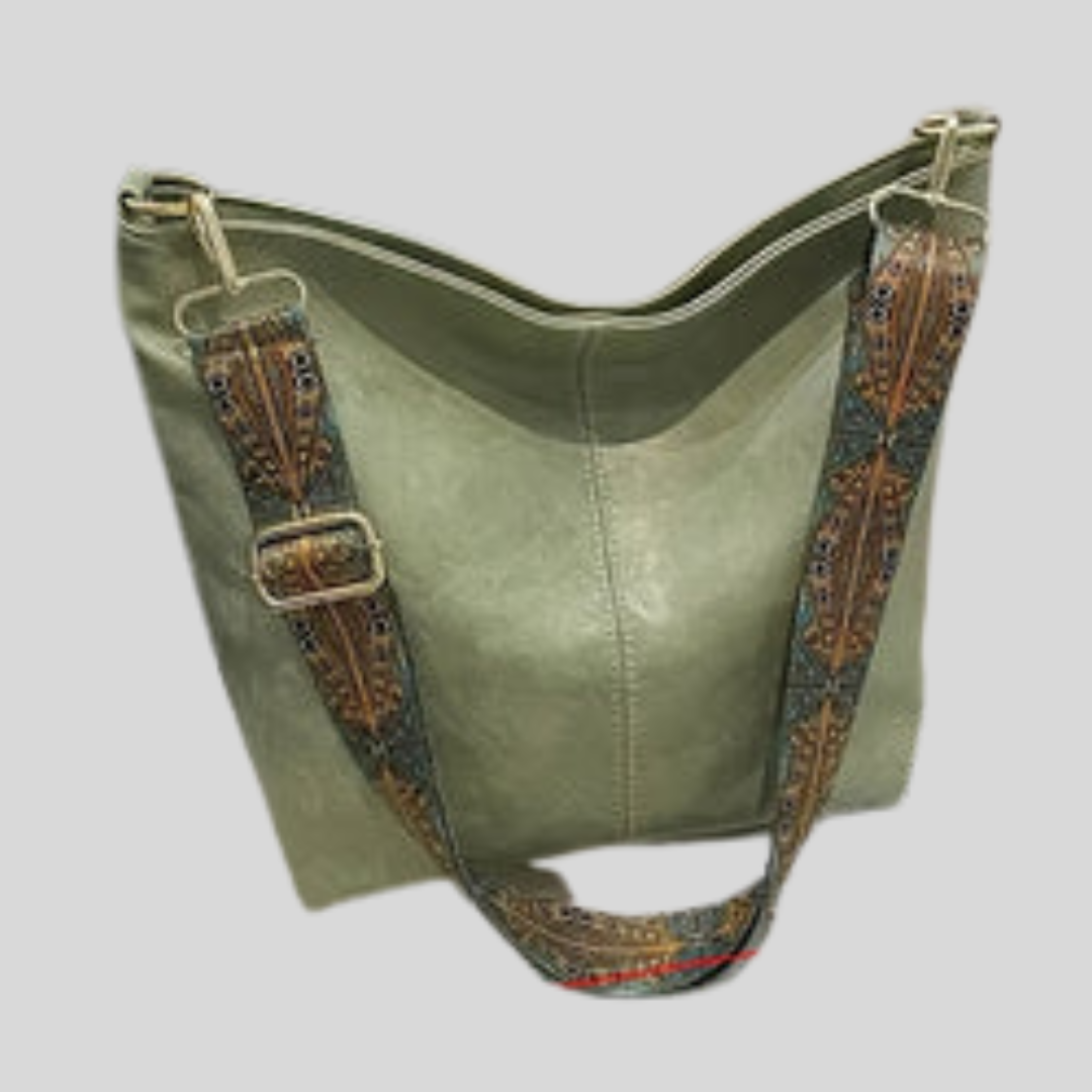 Women's shoulder bag wide adjustable strap large interior pocket everyday versatile casual style