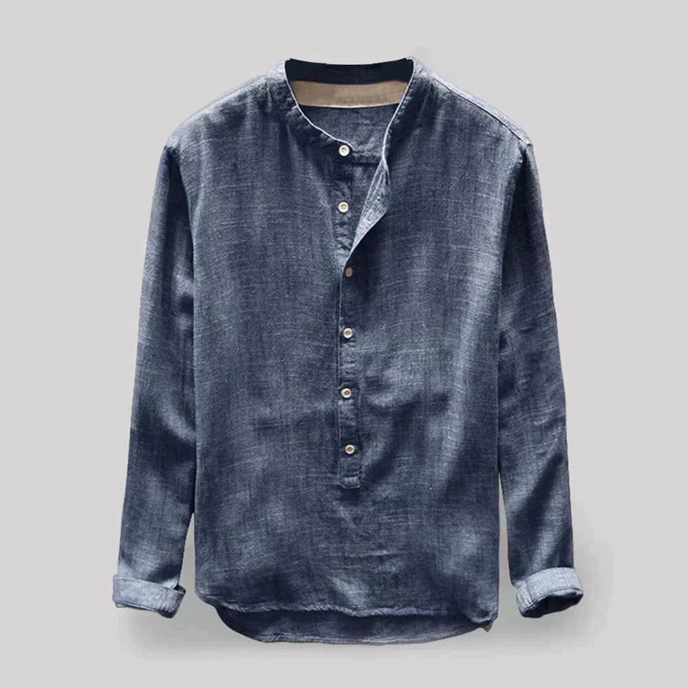 Eloura-Moda men's classic shirt regular cut breathable natural fabric timeless elegant style
