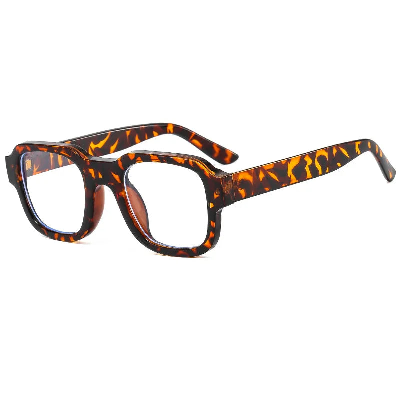 Parallax square unisex sunglasses black high-gloss acetate frame UV400 protection lightweight