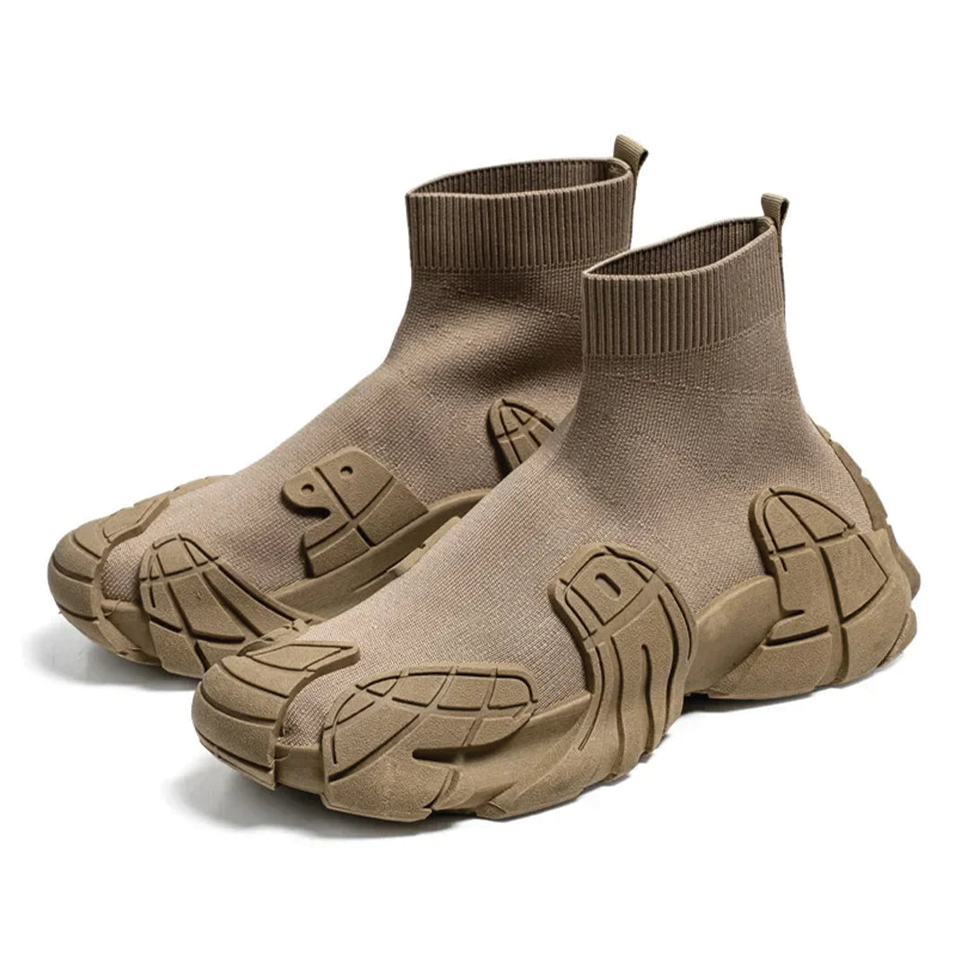 Black Urbann Vibe Nox Sole Runner sneaker brutalist silhouette sock-like knit upper urban style