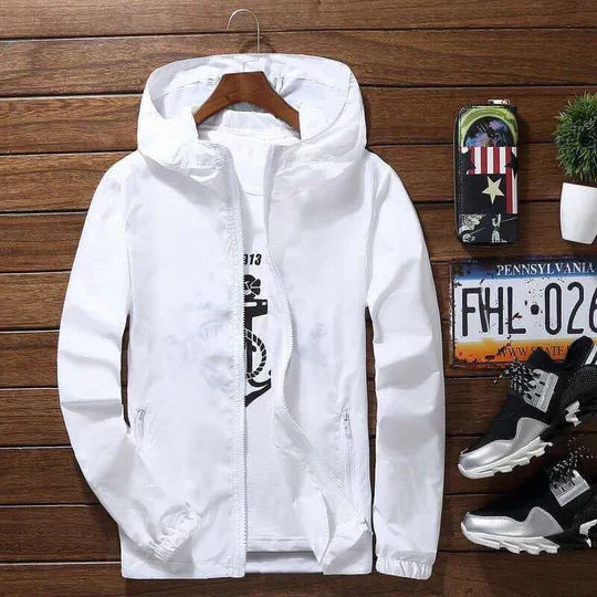 Donte men's hooded windproof jacket elegant slim silhouette for stylish everyday comfort wear