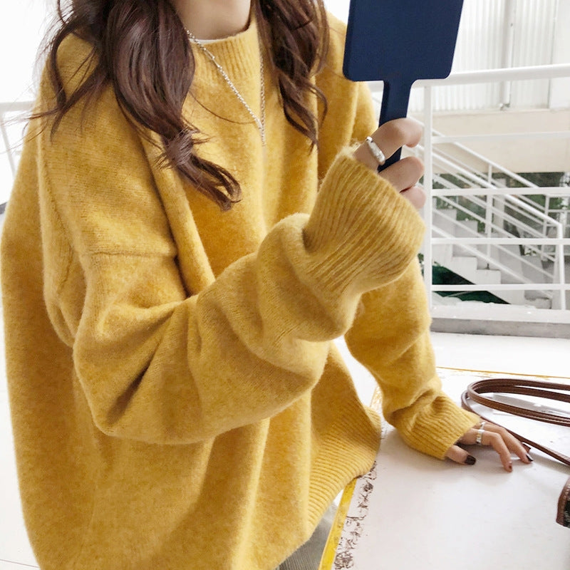 Heather gray drop shoulder pullover sweater with relaxed fit and pill-resistant knit for everyday wear