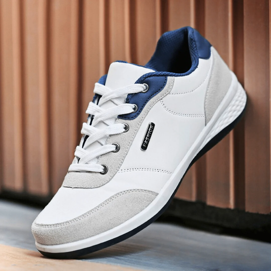 Bryson white leather city sneakers lightweight water-resistant breathable lining shock-absorbing sole
