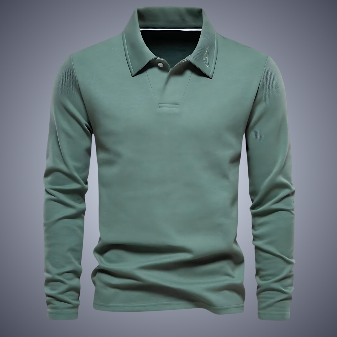 Men's cotton casual polo shirt regular fit breathable versatile all-season comfort refined style