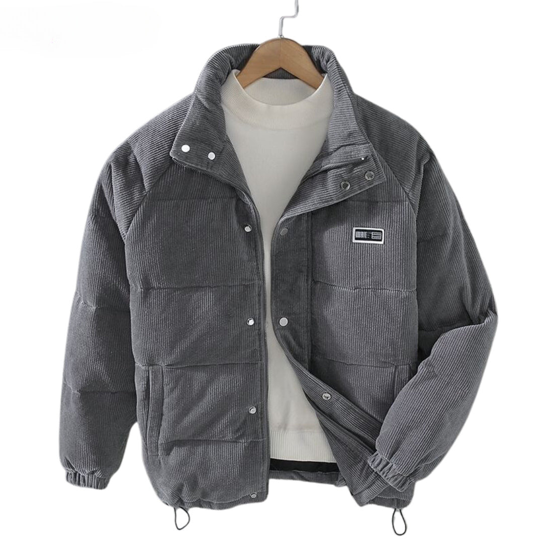 Men's lightweight quilted winter jacket, slim fit, wind-resistant layer for cold outdoor days