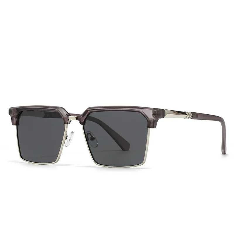 Equinox polarized sunglasses squared gradient lenses lightweight metal frame UV protection unisex