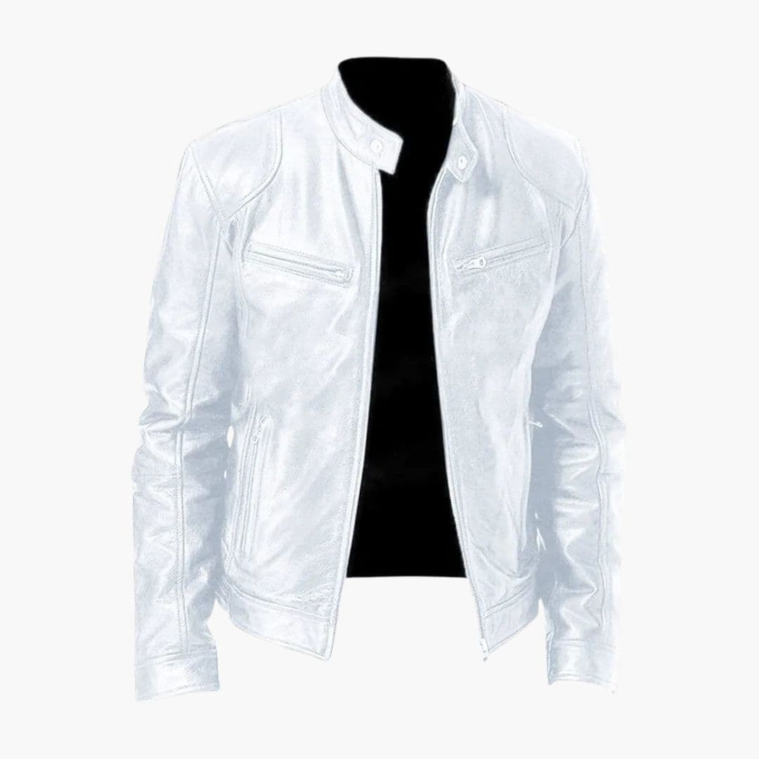 Men's standard-fit lined jacket with front zip and adjustable cuffs, versatile everyday outerwear