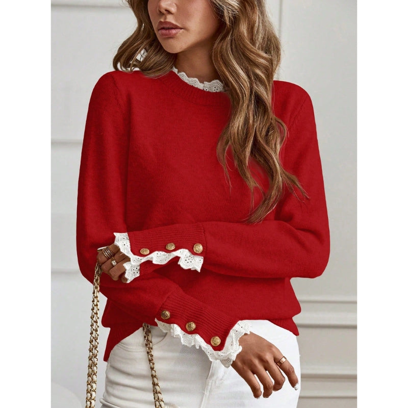Blair knitted sweater anti-pill high-twist yarn durable everyday crewneck pullover for professionals