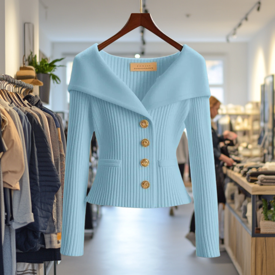 Women's luxury knit vest elegant wool-blend texture refined silhouette timeless cold-weather style