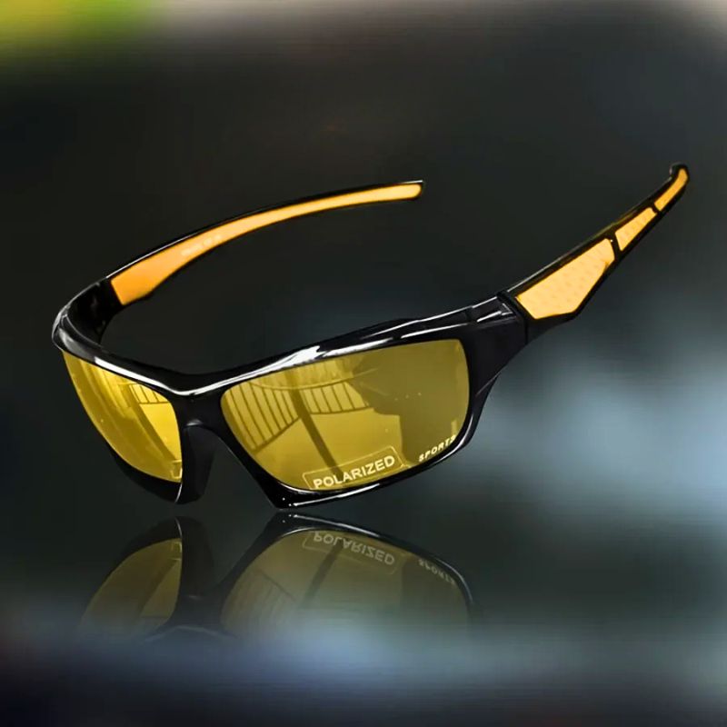 Pulse polarized UV400 sport sunglasses lightweight wraparound anti-glare lenses for outdoor athletes