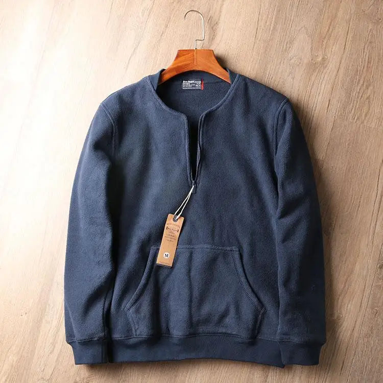 Midland quarter-zip pullover ultra-soft fleece collarless minimalist design for outdoor warmth