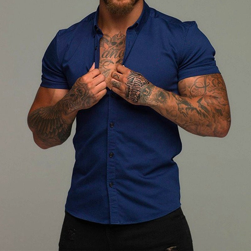 Colburn stretch-fit short sleeve shirt, wrinkle-resistant athletic cut for active professionals