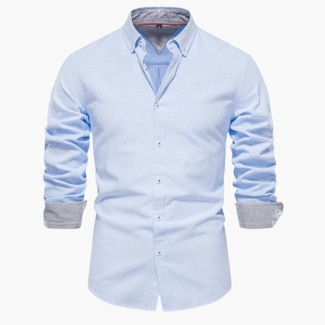 Classic men's dress shirt versatile slim cut wrinkle-resistant fabric for work and formal occasions