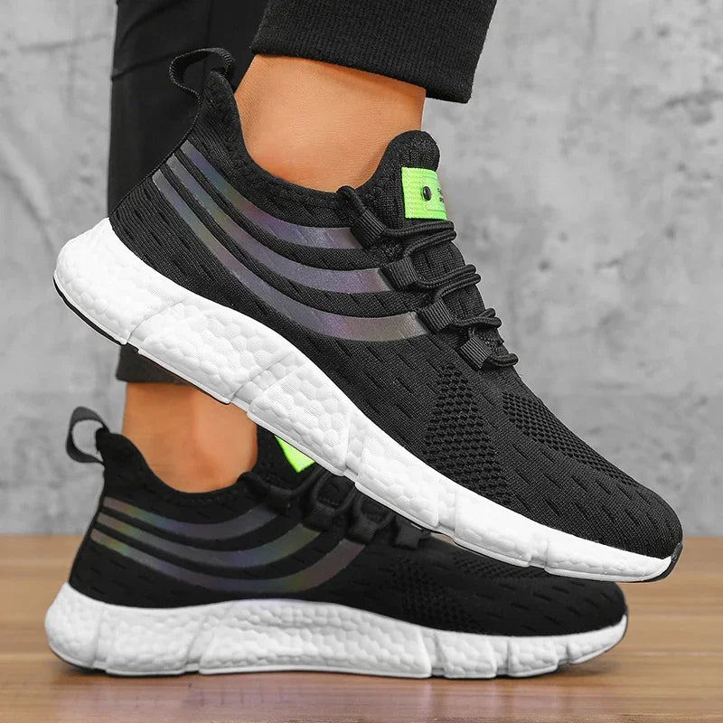 Ultra-light breathable knit sprint performance sneaker with glove-like fit and responsive cushioning