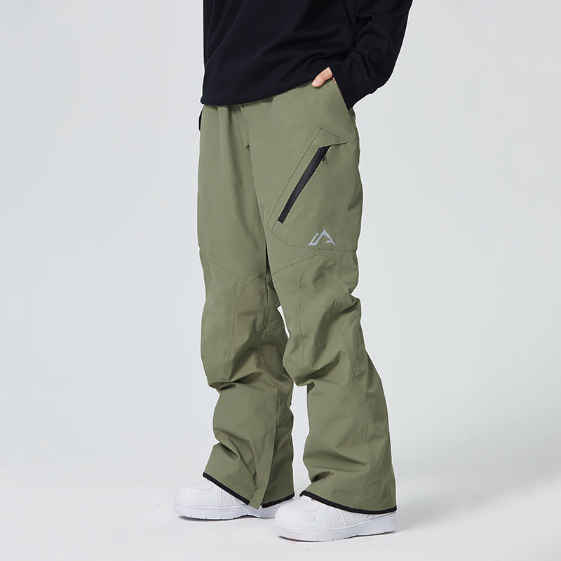 Women's black waterproof snow pants with 10K breathable membrane and fully taped seams
