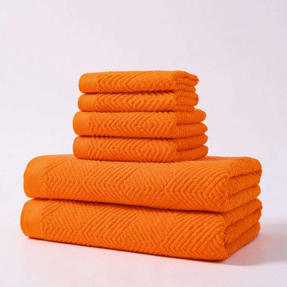Soft white minimalist chevron-pattern cotton bath towel set ultra-absorbent spa-inspired texture