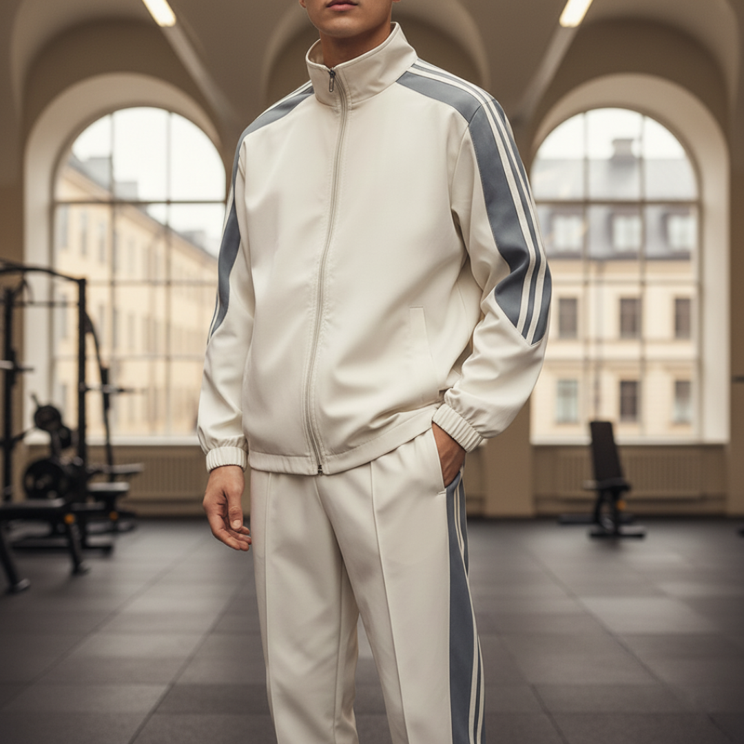 Men's white black zip tracksuit jacket breathable quick-dry slim athletic casual wear