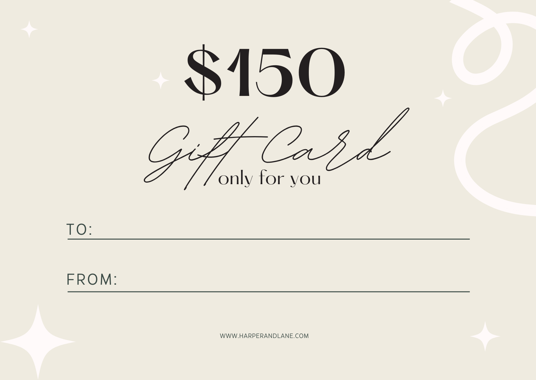 Harper & Lane digital gift card for fashion lovers, instant email delivery, elegant style