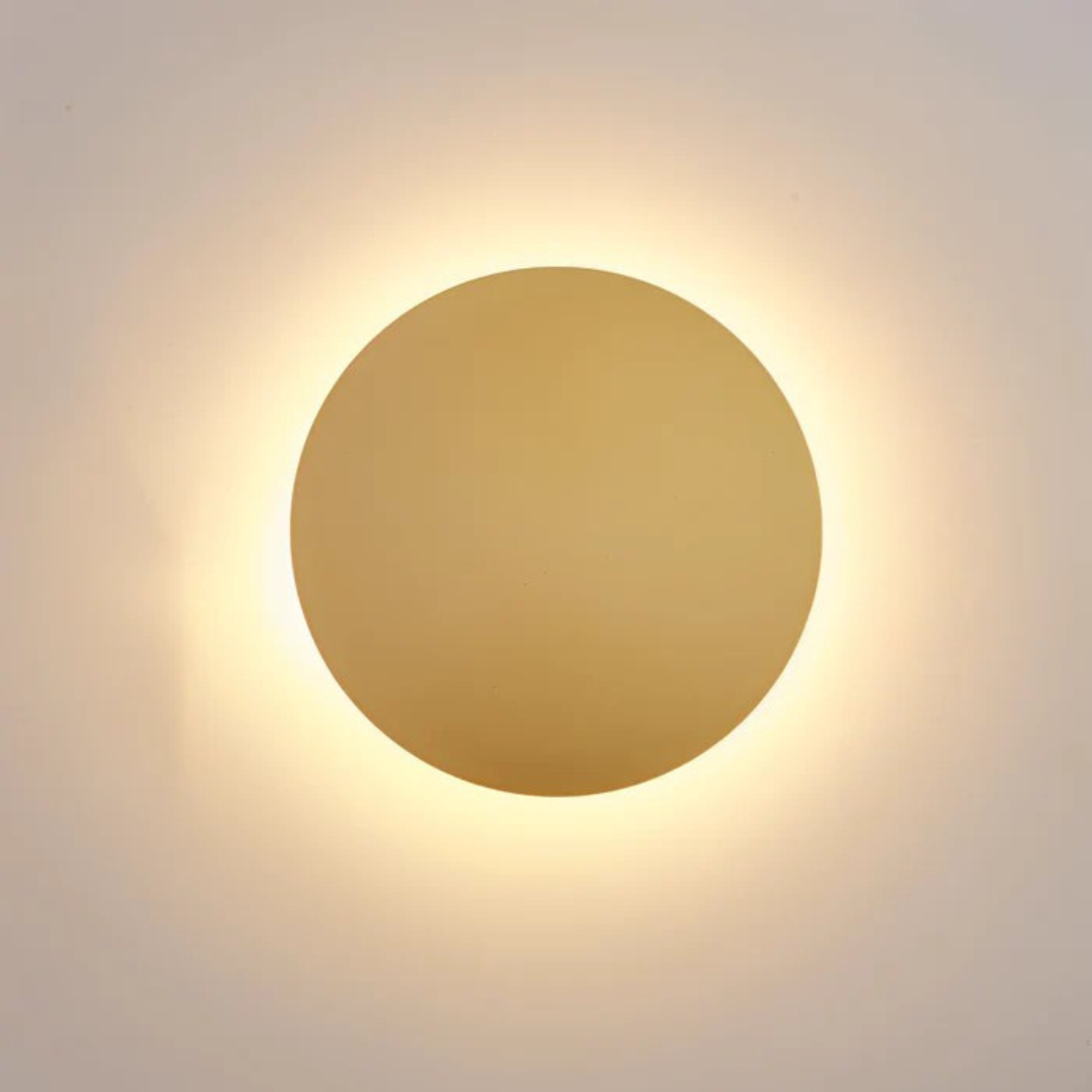 Hadro round LED wall light black gold white finish modern elegant indoor ambient lighting