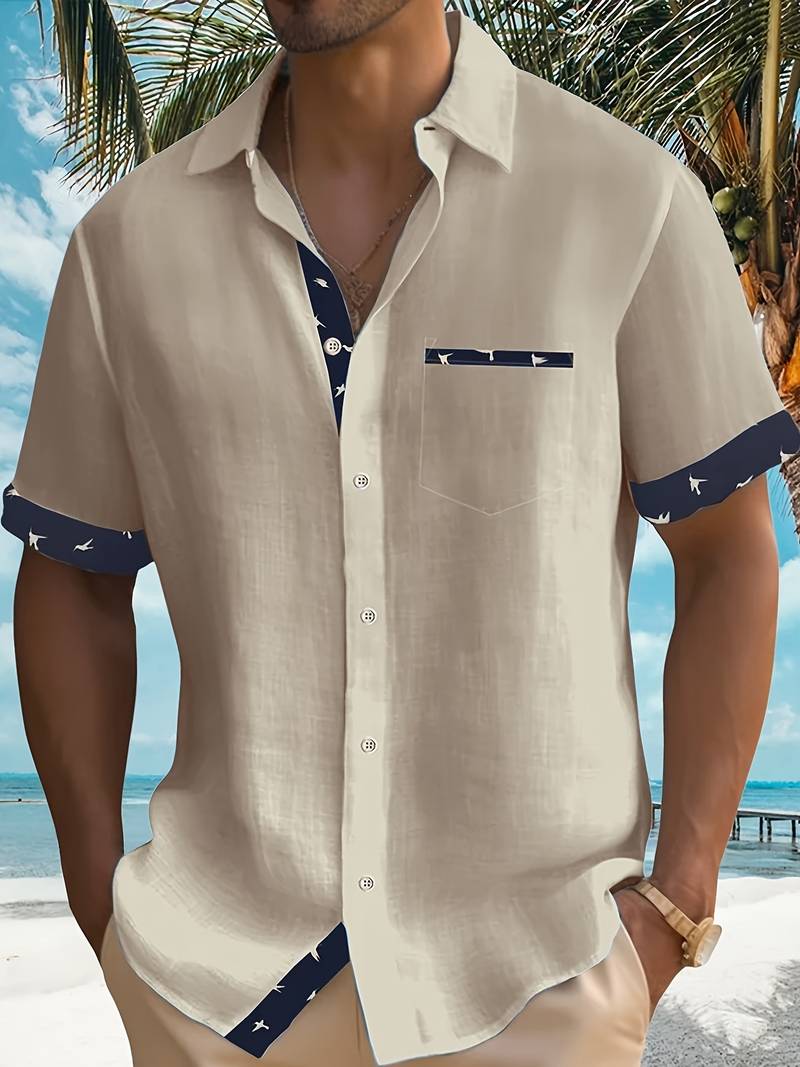 Men's casual button-up shirt classic fit timeless silhouette versatile everyday wardrobe essential