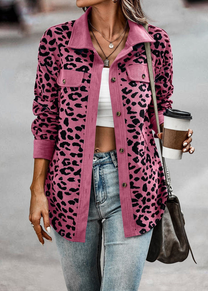 Women's leopard print Krystal jacket modern cut bold animal pattern comfort fit outerwear