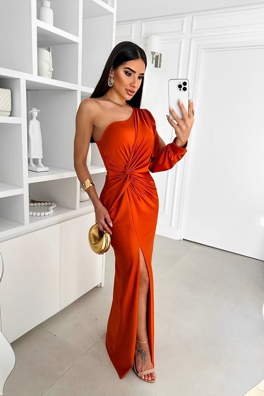 Women's Asia elegant formal dress with refined chic silhouette and delicate finishes for special occasions