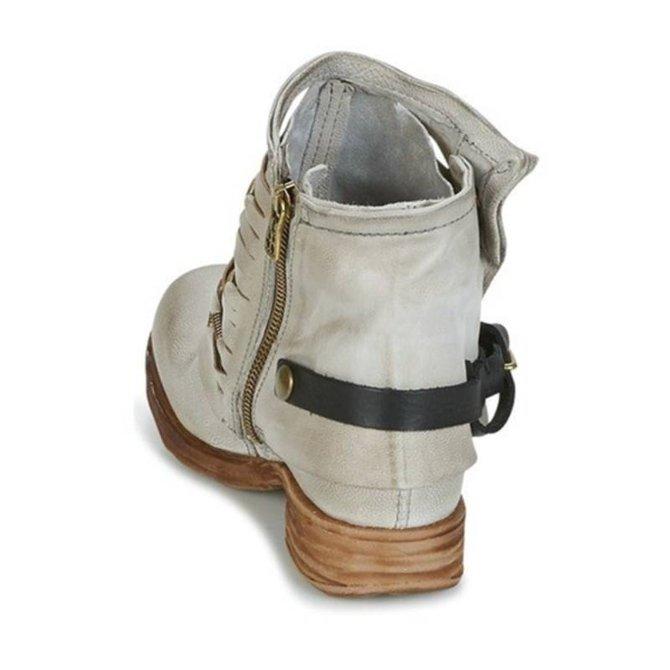 Women's rustic brown casual ankle boots with vintage details and warm-toned finish for all-day comfort