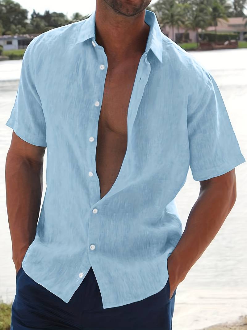Men's Eric short-sleeve shirt classic fit casual elegant easy-care comfortable everyday premium style