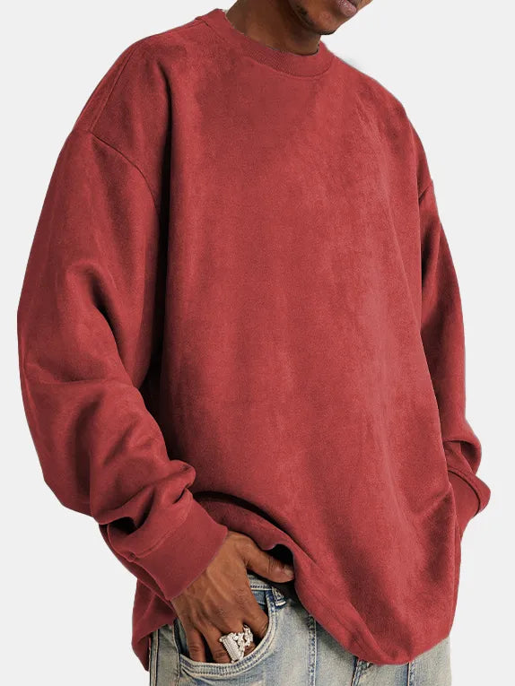 Men's oversized sweatshirt casual urban style relaxed fit soft premium cotton blend everyday comfort