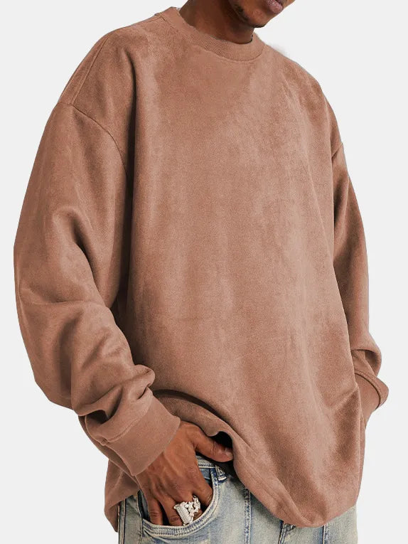Men's oversized sweatshirt casual urban style relaxed fit soft premium cotton blend everyday comfort