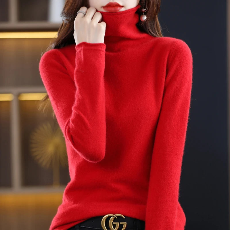 Women's regular-fit knit sweater in timeless neutral tones with elegant silhouette for versatile everyday wear