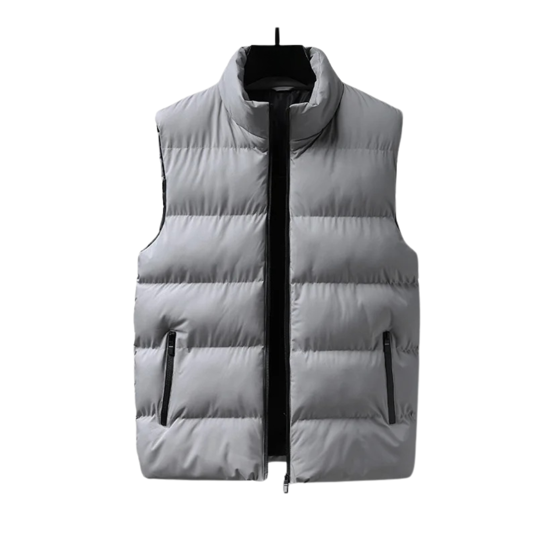 Men's lightweight quilted vest classic cut breathable fabric versatile layering outerwear all seasons