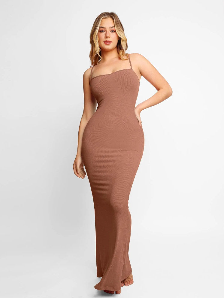 Black sculpted bodycon maxi gown sleek full-length silhouette curve-skimming formal dress