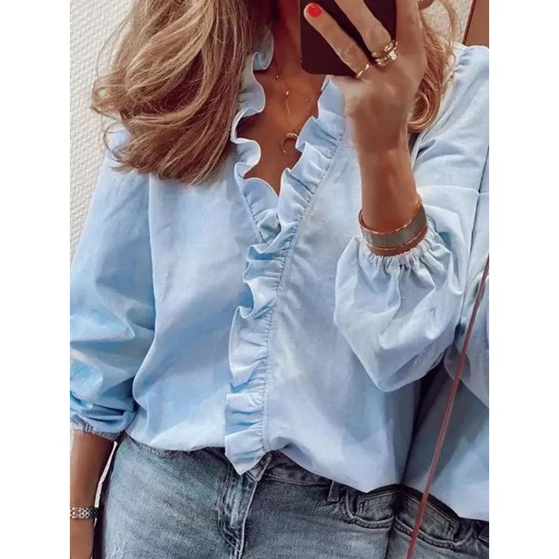 Elegant women's Jennie blouse polished office wear versatile timeless silhouette easy care top