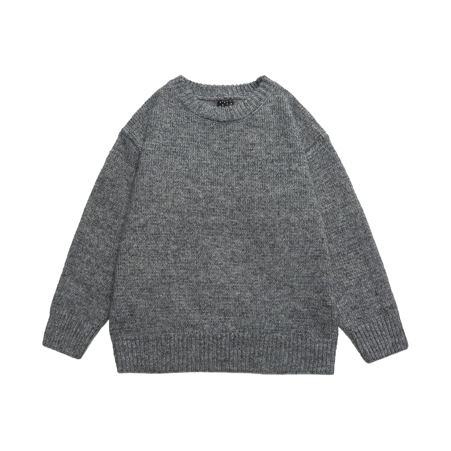 Men's classic straight-fit wool sweater in neutral tone, warm premium knit for everyday versatile style