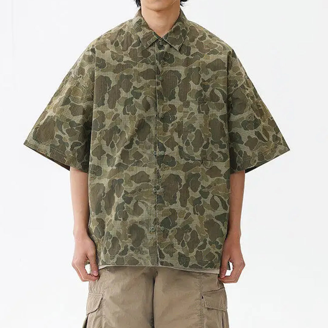 Urban camo lightweight nylon blend shirt water-resistant modern recon style for city explorers