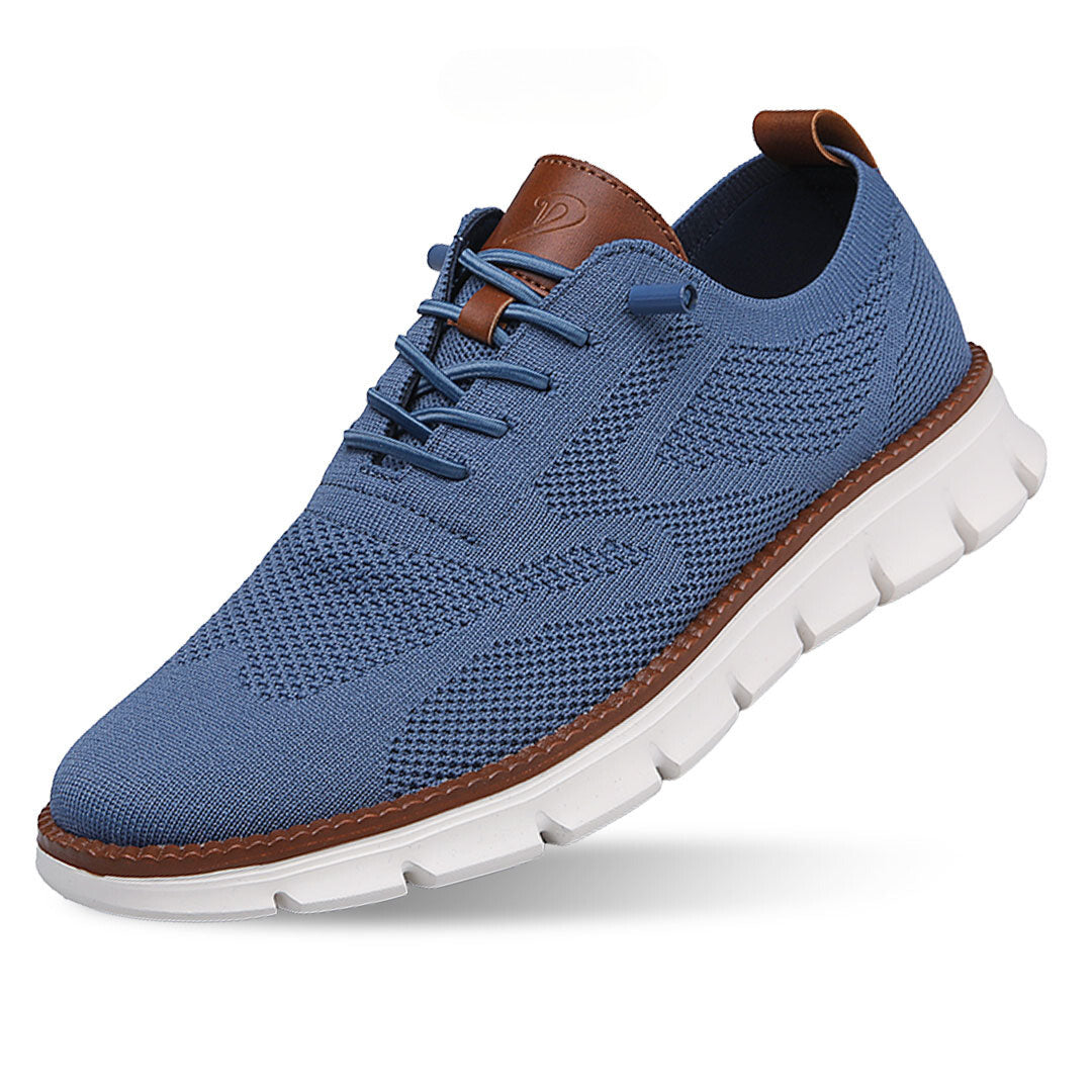 Senzova urban sneakers breathable knit upper gray removable honeycomb foam insole all-day comfort