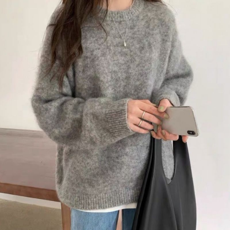 Urbann-Vibe drop shoulder pullover sweater relaxed casual fit pill-resistant knit everyday comfort