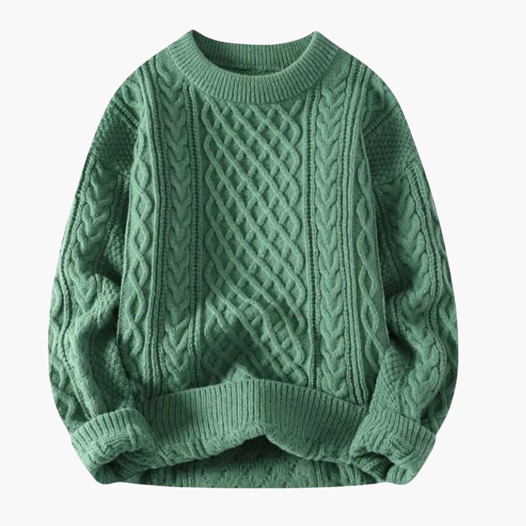 Men's casual knit sweater warm winter style slim modern cut versatile office city home wear