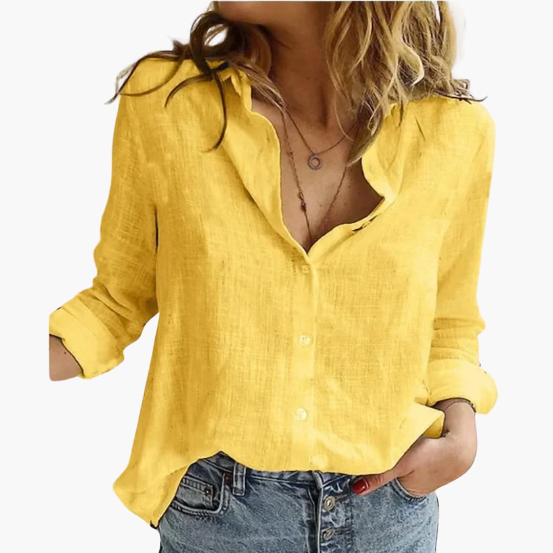 Floral long sleeve women's blouse, soft breathable fabric, flattering vintage-inspired fit