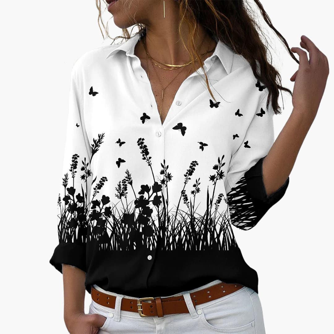 Women's loose fit floral print summer top in lightweight breathable fabric for casual everyday wear