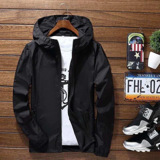 Donte men's hooded windproof jacket elegant slim silhouette for stylish everyday comfort