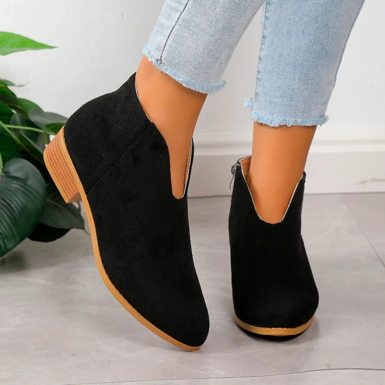 Women's leopard print ankle boots with side zipper, bold wild cat pattern, all-day comfort