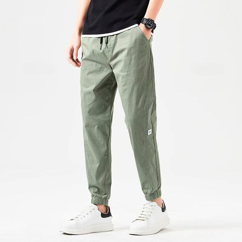 Bronte relaxed-fit stretch pants, breathable cotton-blend with elastic waistband for all-day comfort