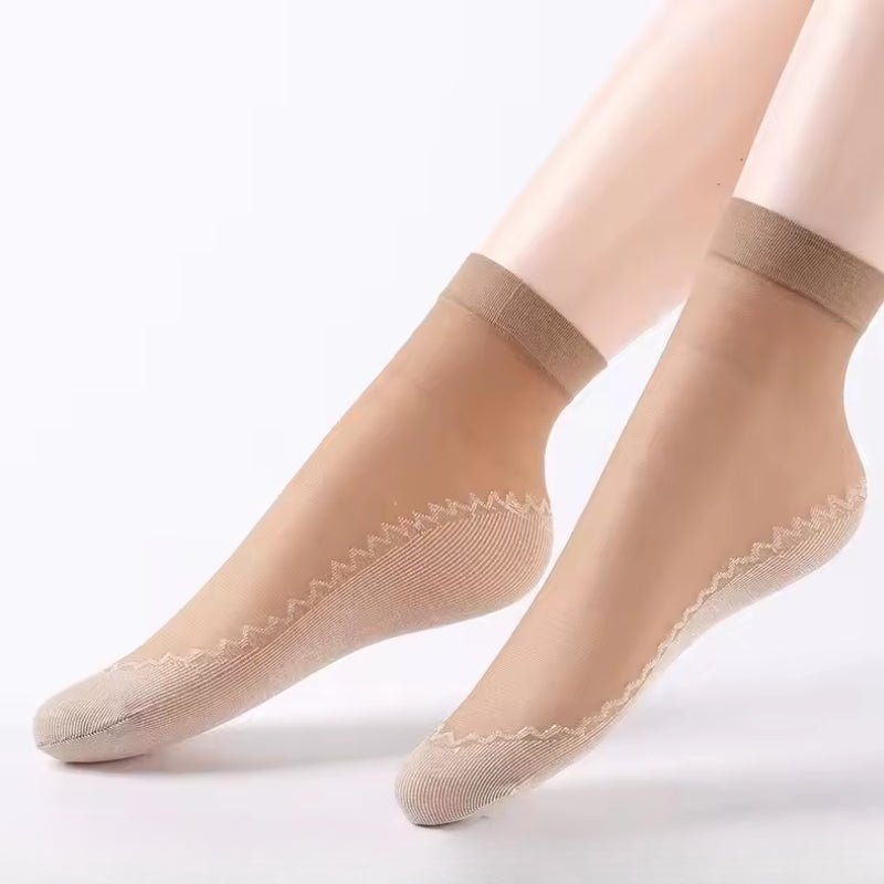 Drisole silk-blend athletic socks cushioned soles anti-slip moisture-wicking breathable sheer uppers
