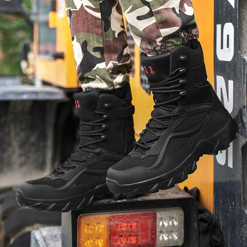 Legion tactical boots black lightweight waterproof military-grade non-slip grip outdoor combat footwear