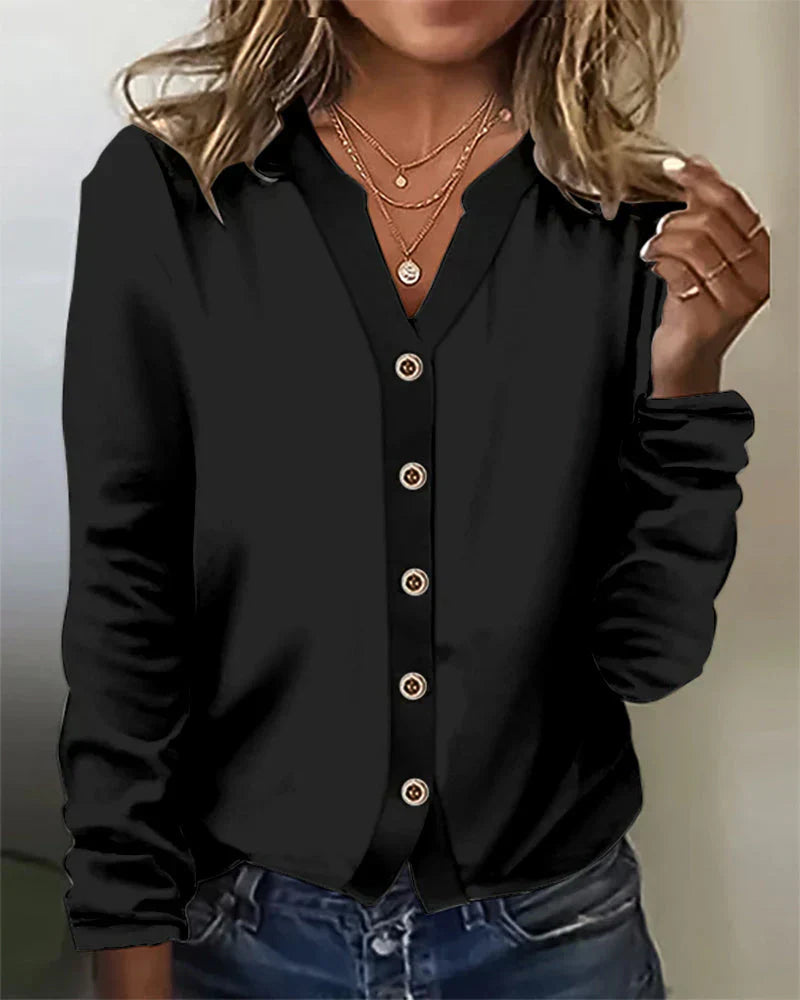 Women's white cotton button-down top elegant classic silhouette easy-care everyday comfort
