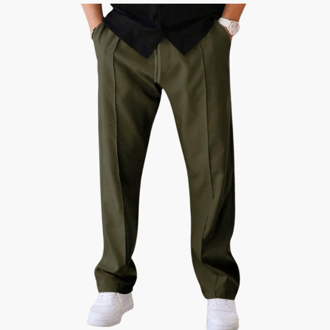 Men's tailored casual pants elegant slim fit versatile office evening wear all-day comfort